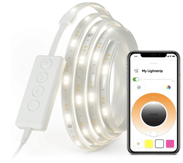 Nanoleaf Essentials Lightstrip Starter Kit, 2m Smart RGBW LED Strip - Thread & Bluetooth 16 Mio. Farben LED Streifen, Musik und Bildschirm Sync