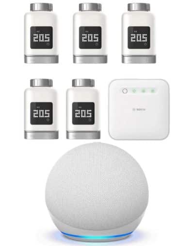 Bosch Smart Home   Starter Set Heizung II mit 5 Thermostaten  gratis Amazon Echo Dot Gen 5