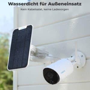 Reolink 2K UEberwachungskamera Aussen Akku Argus Eco mit Solarpanel