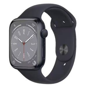Apple Watch Series 8 GPS 45mm Smartwatch Mitternacht Sportarmband MNP13FDA