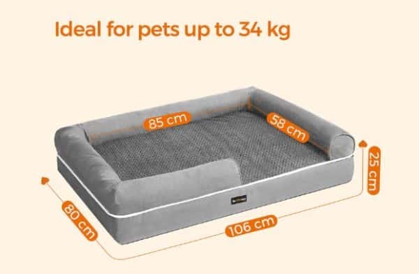 FEANDREA PGW077G02 Orthopaedisches Hundebett