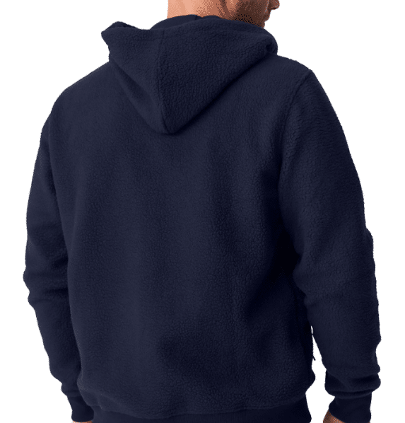 
DANISH ENDURANCE Herren Fleece-Jacke mit Kapuze in Navyblau