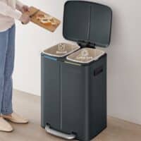 SONGMICS Muelleimer 2 x 20 L