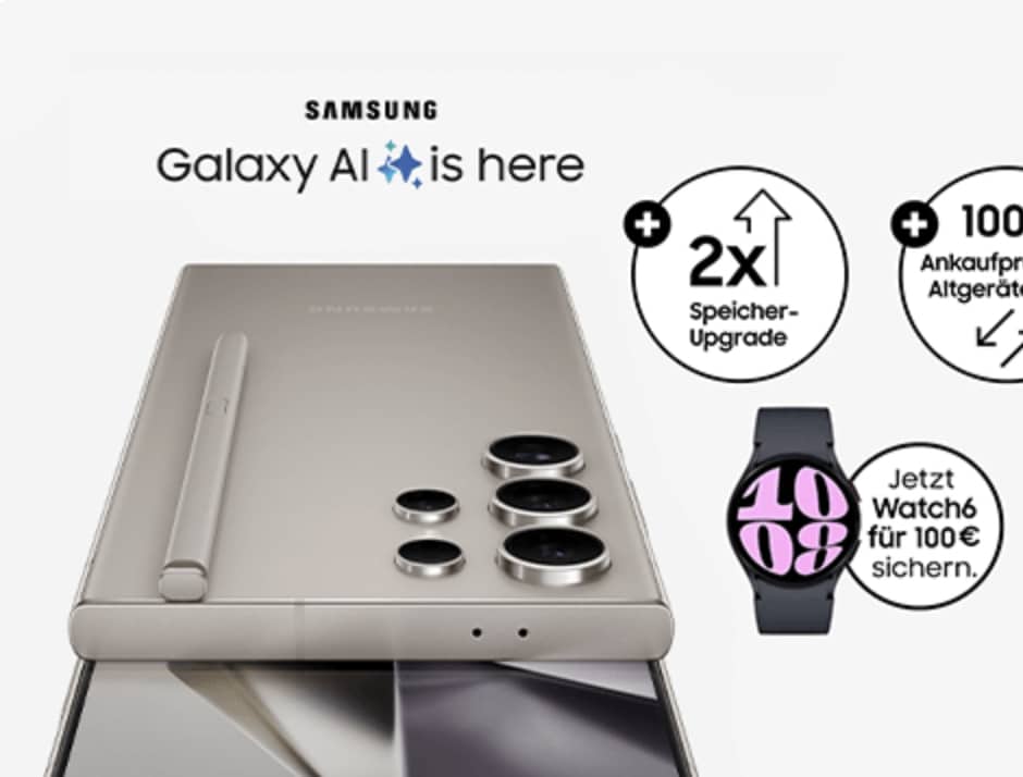 Neuheit] Samsung Galaxy S24 Ultra 512GB + Galaxy Watch 6 für 249€ mit 60GB  LTE Vodafone für 49,99€ mtl. + 50€ BONUS - MyTopDeals