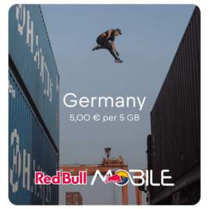 Red Bull Mobile eSIM mit 5GB Datenvolumen für 5€ pro Monat (Prepaid, ohne Laufzeit)