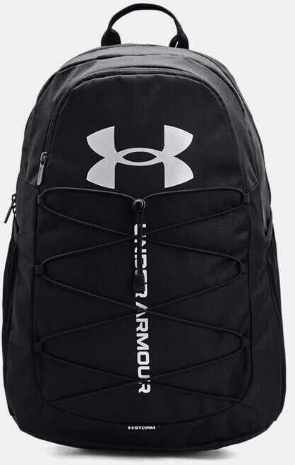 under armour ua hustle sport backpack 1364181 black white