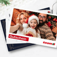 Weihnachtlicher toom-Gutschein