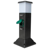 Kopp Energiesäule Gartensteckdose mit LED 2 Schutzkontakt Außen Steckdose IP44