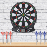 MUWO Bullseye elektronische Dartscheibe mit Zubehör