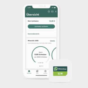 [Mit 15€ Startguthaben] WhatsApp SIM: 4.000 Einheiten flexibel einsetzbar für Daten, Minuten oder SMS für 10€ / 4 Wochen (Prepaid)