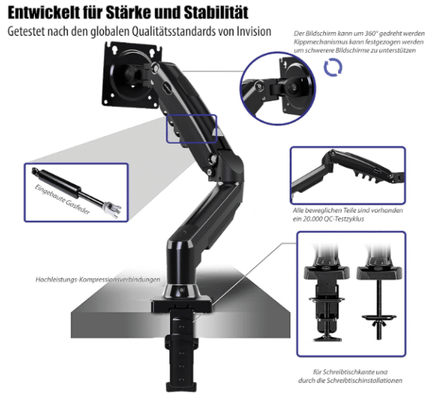 Invision Monitor Halterung für 17-27 Zoll