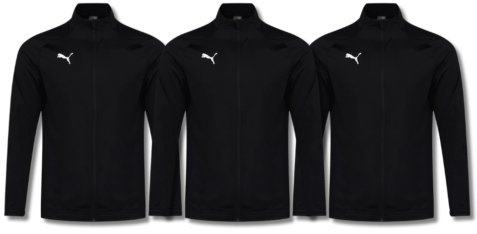 3er Pack PUMA Liga Sideline Poly Jacket Herren Sportjacke im schwarz