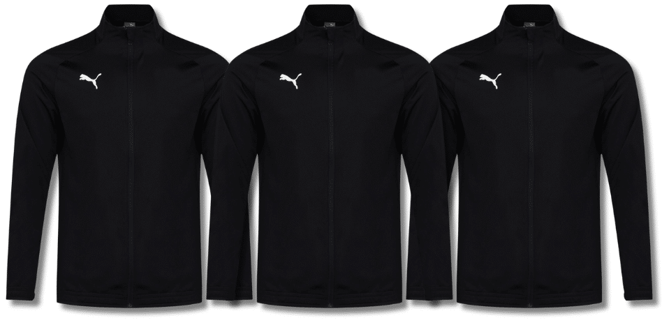Puma Football Mens LIGA Sideline Poly Core Jacket 3er Pack PUMA Liga Sideline Poly Jacket Herren Sportjacke im schwarz