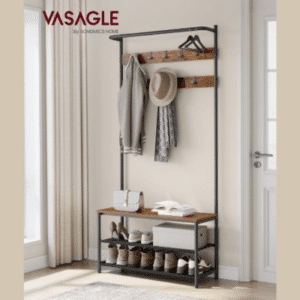 VASAGLE Garderobe mit Schuhbank Industrie Stil