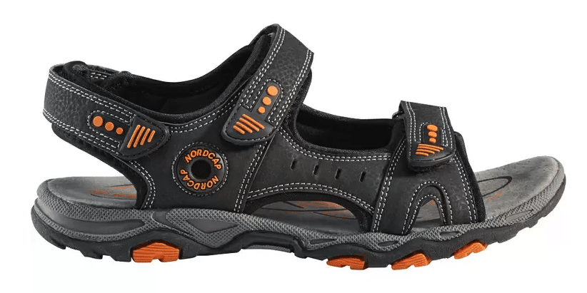 nordcap trekkingsandalen in grau von der Seite
