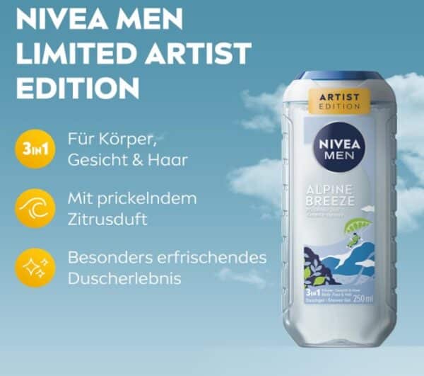 NIVEA MEN 3in1 Alpine Breeze Artist Edition Duschgel