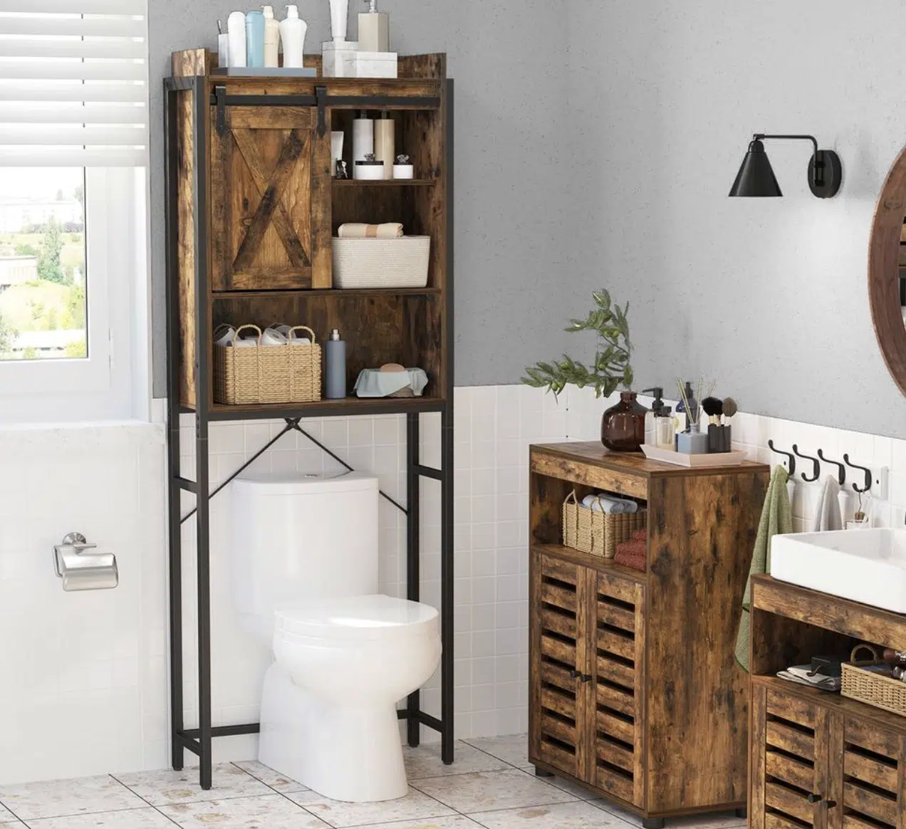 🛁 VASAGLE - Toilettenregal mit Schrank