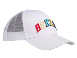 YOUNG RECKLESS Synthesis Baseball Cap mit bunter Stickerei Trucker Cap 700001 Weiss Young & Reckless, Snapback Cap