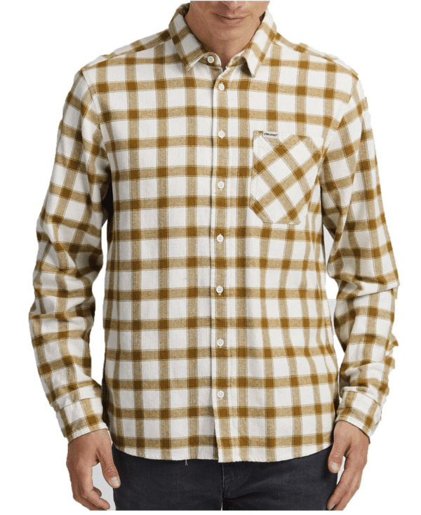 BLEND Herren Baumwoll-Hemd Langarm-Hemd im Flanell-Style