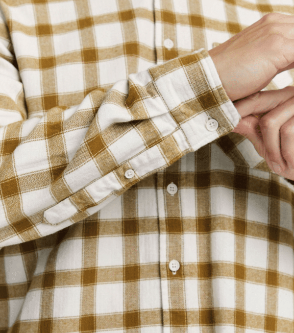 BLEND Herren Baumwoll-Hemd Langarm-Hemd im Flanell-Style