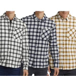 BLEND Herren Baumwoll-Hemd Langarm-Hemd im Flanell-Style