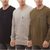 SOLID Jonko Herren Pulli recycelter Sweat-Pullover mit BrusttascheSOLID Jonko Herren Pulli recycelter Sweat-Pullover mit Brusttasche
