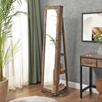 Songmics drehbarer Schmuckspiegelschrank