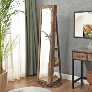 Songmics drehbarer Schmuckspiegelschrank