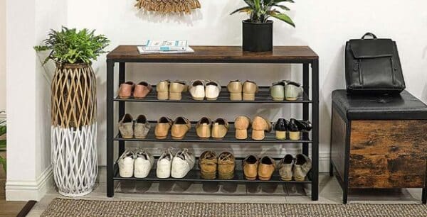 VASAGLE Schuhregal mit Gitterablagen