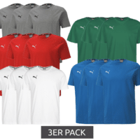 3er Pack Puma TeamGOAL 23 Casual Herren Baumwoll-Shirt