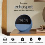 2x Amazon Echo Spot (2024) ⏰ smarter Wecker mit sattem Klang und Alexa (in mehreren Farben)