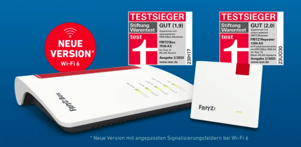AVM FRITZ! Mesh Set 7530 AX + 1200 AX VDSL/ADSL-Router 2400 Mbit/s