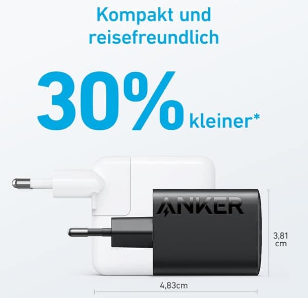 Anker 312 USB C Schnellladegeraet mit 30W