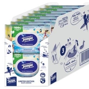 Feuchtes Toilettenpapier von Tempo   Limited Edition im Vorteilspack