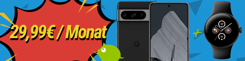 Google Pixel 8 PRO + Pixel Watch 2 MediaMarkt Tarifwelt Geburtstag