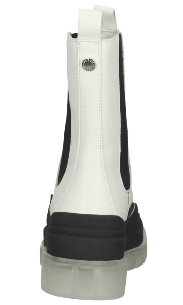 STEVE MADDEN Challenger Damen Boots Echtleder SM11001719 03001 287 Creme Schwarz2 STEVE MADDEN Challenger Boots