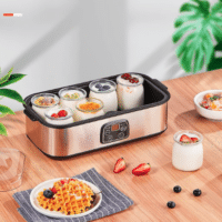 Joghurtbereiter_Griechische_Joghurtmaschine_mit_8_GlaesernDeckeln