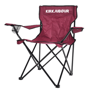 KIRKJUBØUR "Njörd" Campingstuhl weinrot