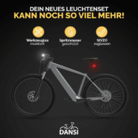 DANSI Fahrradleuchten-Set StVZO I LED-Fahrradlicht I Rad-Licht hell vorne