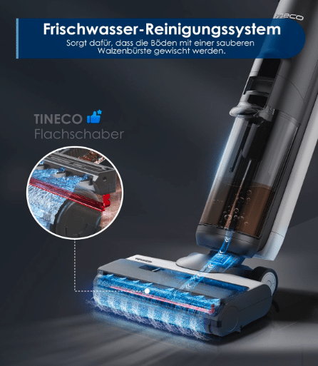 Tineco Floor One S5 Smart Nass-Trocken-Sauger mit iLoop Technologie, All-in-One-Nass Trockensauger Kabellos mit Dual-Tank-Design | Selbstreinigung LED-Display für Harte Boden, Tierhaare