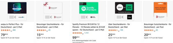 amazon gutscheine