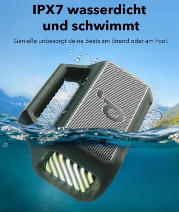 soundcore by Anker Boom 2 Outdoor Lautsprecher 80W Subwoofer BassUp 2.0 24h Akku IPX7 Wasserdicht  Schwimmt LED Licht  2024 10 09 15 40 38