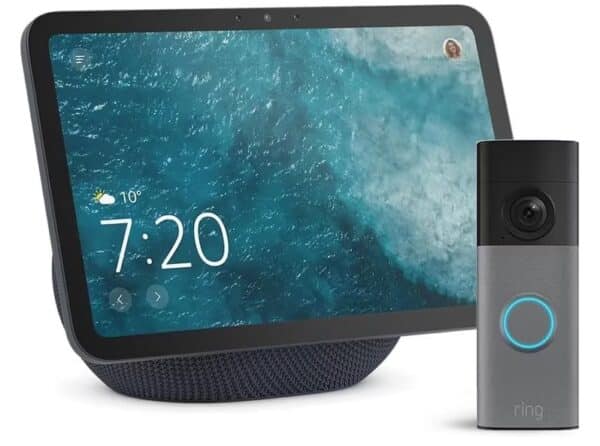Amazon Echo Show 8 mit Ring Akku Videotuerklingel