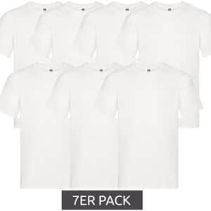 7er Pack FRUIT OF THE LOOM Herren Rundhals Shirt Baumwoll T Shirt Oeko Tex 100 zertifiziert 7851198 Weiss 2024 12 23 11 25 23