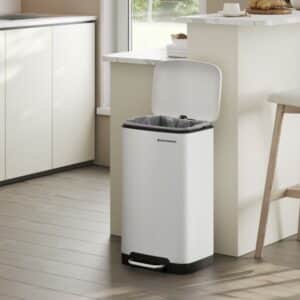 SONGMICS Muelleimer 30 L Weiss