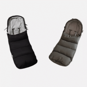 KETTLER Baby & Kinder Fußsack in schwarz neben der Farbvariante in Grau