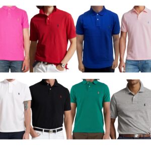 POLO RALPH LAUREN Herren Polo Hemd Custom Slim Fit Baumwoll Shirt Kurzarm Shirt Basic Shirt in Weiss Gruen Schwarz Pink Rot  2025 05 21 10 12 03