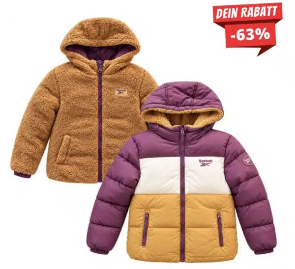 Reebok Glacier Shield Jacket Damen 2 in 1 Winterjacke OLRB878 Maroon