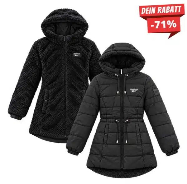 Reebok Reversed to Snow Damen Wende Winterjacke OLRB2266 Black