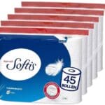 🧻 Softis Toilettenpapier mit Softkammer-System (4-lagig, 5 x 9 Rollen, 100 Blatt / Rolle)